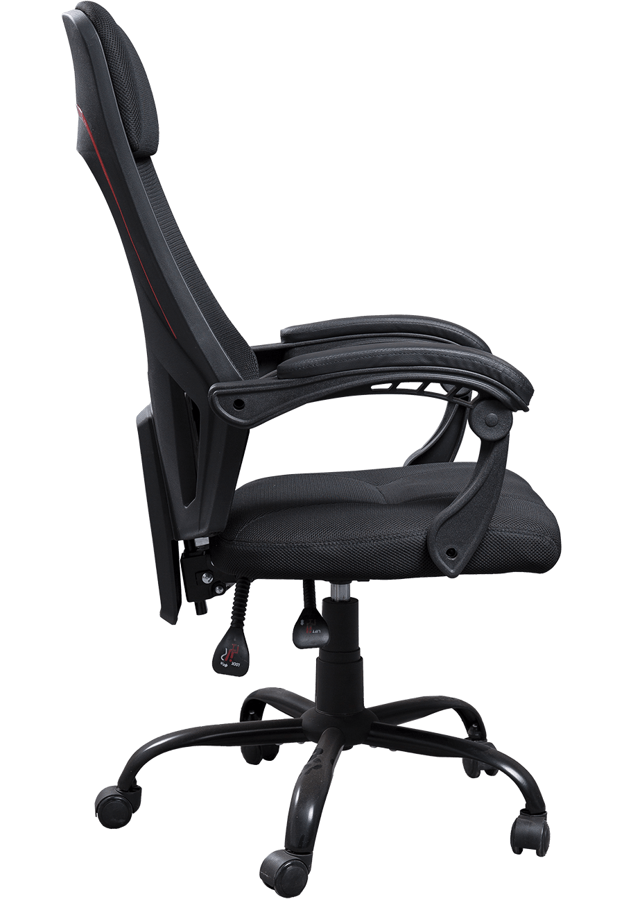 Silla de trabajo ergonómica del personal de la tela de la silla de la oficina de la malla del respaldo alto ajustable del eslabón giratorio de 360 ​​grados details