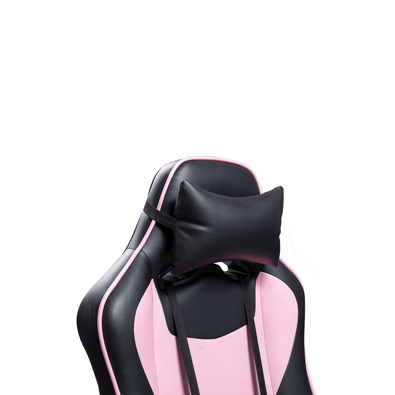 Silla ajustable del juego del respaldo de la altura de la silla de la computadora de los niños de las mujeres del cuero sintético rosado negro details