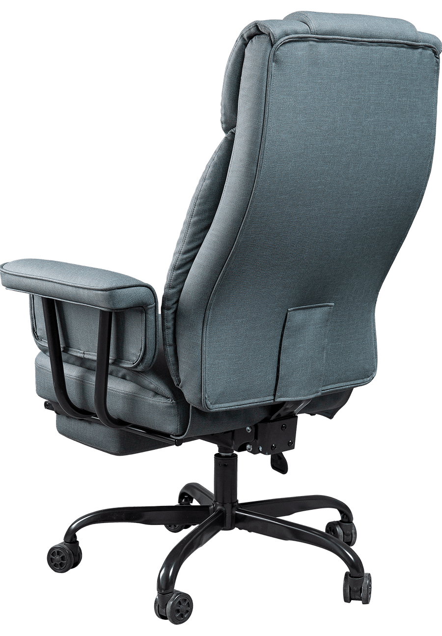 Silla ejecutiva de Boss del recliner lleno de los apoyabrazos de la silla de la tela de la tecnología cómoda única con el reposapiés details