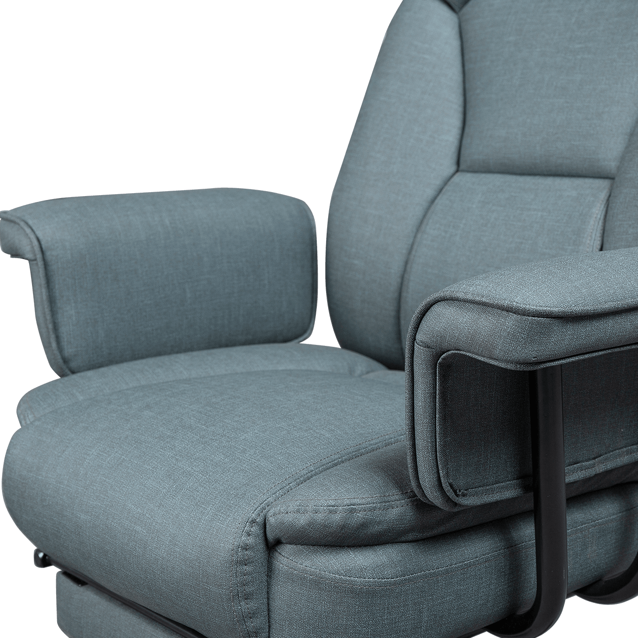 Silla ejecutiva de Boss del recliner lleno de los apoyabrazos de la silla de la tela de la tecnología cómoda única con el reposapiés details