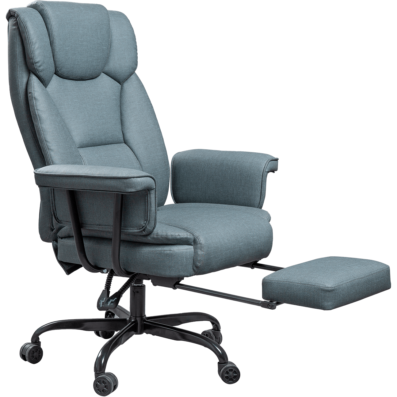 Silla ejecutiva de Boss del recliner lleno de los apoyabrazos de la silla de la tela de la tecnología cómoda única con el reposapiés details