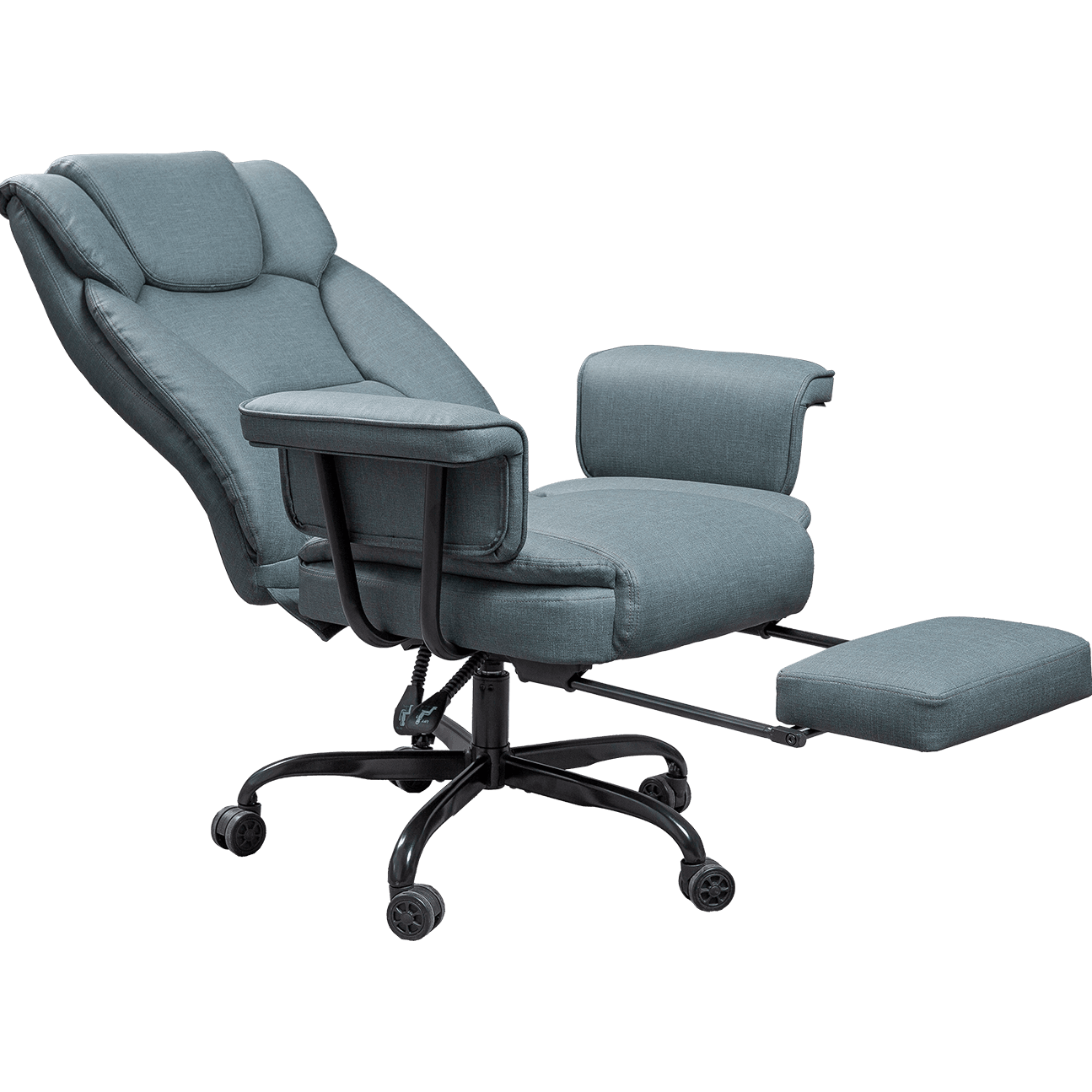 Silla ejecutiva de Boss del recliner lleno de los apoyabrazos de la silla de la tela de la tecnología cómoda única con el reposapiés details