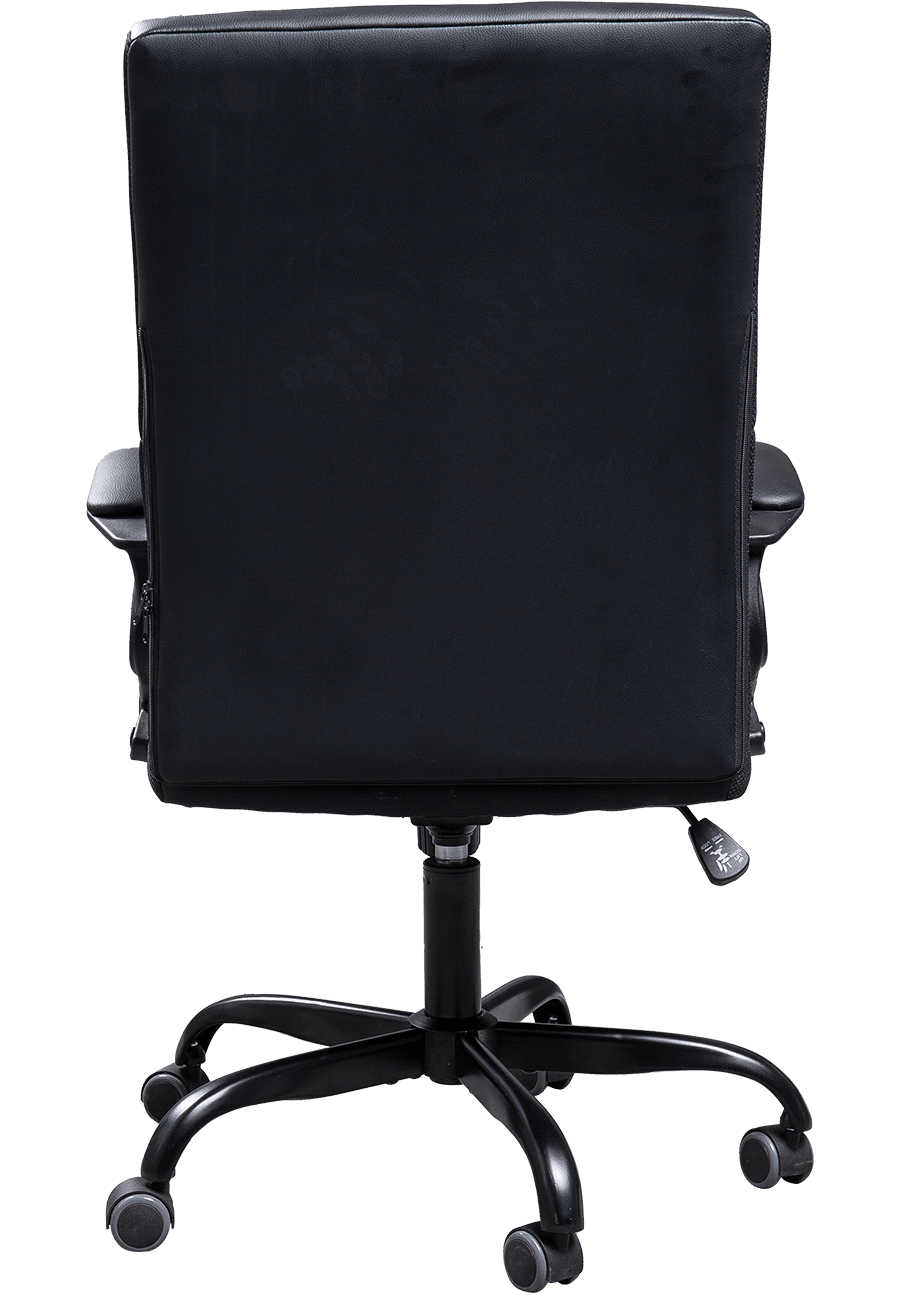 Silla de oficina de cuero suave de PU negra personalizada del OEM de la raya horizontal para la oficina de la sala de reuniones details