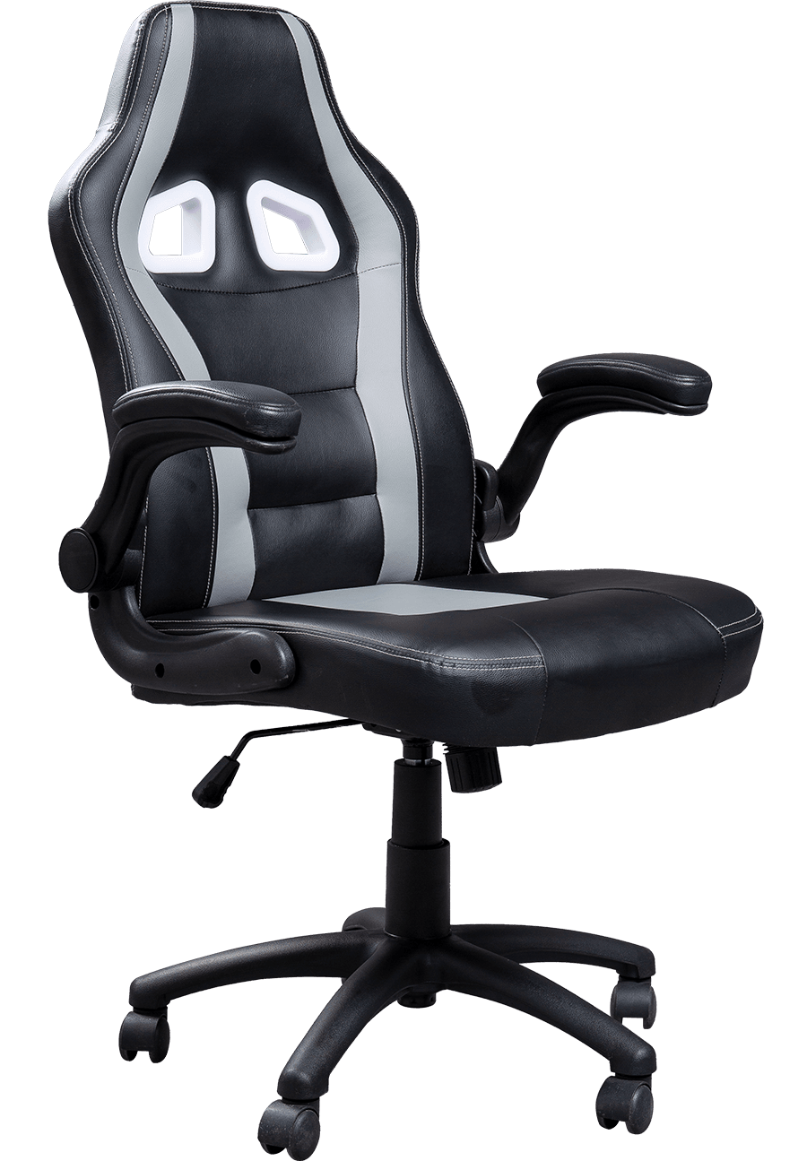 Silla de oficina con elevación giratoria 360, sillas de juego giratorias de altura ajustable, sillas de oficina de cuero PU con reposabrazos acolchado de PU suave details