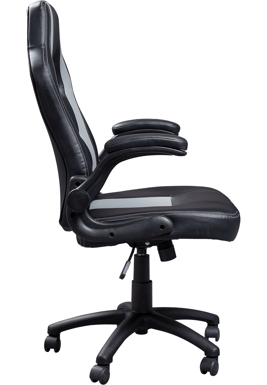 Silla de oficina con elevación giratoria 360, sillas de juego giratorias de altura ajustable, sillas de oficina de cuero PU con reposabrazos acolchado de PU suave details