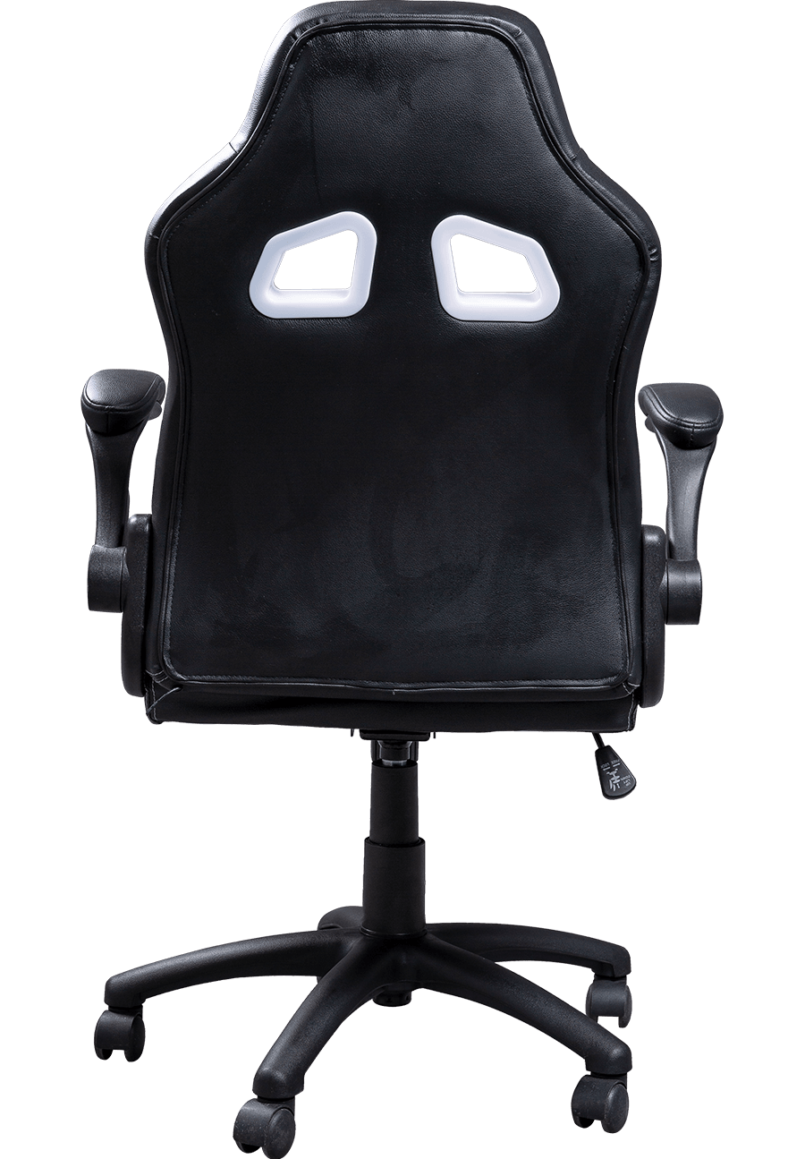 Silla de oficina con elevación giratoria 360, sillas de juego giratorias de altura ajustable, sillas de oficina de cuero PU con reposabrazos acolchado de PU suave details