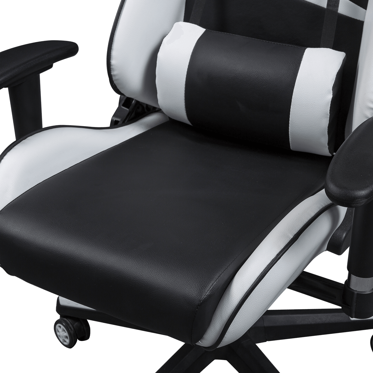 Silla para juegos ergonómica personalizada multifunción con soporte Lumbar, silla para juegos con mensajes ajustables de cuero PU de estilo automovilístico details