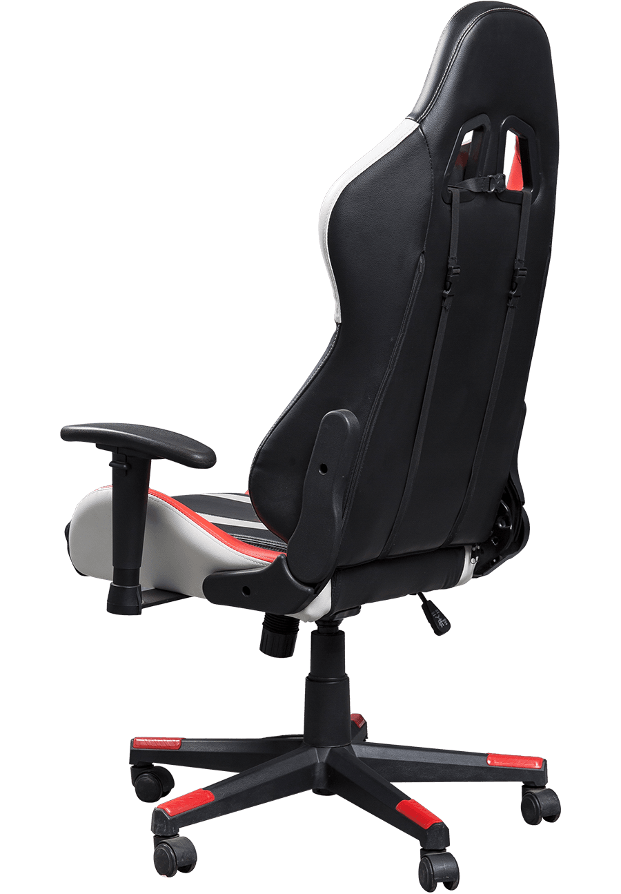 Silla ergonómica para juegos con logotipo personalizado de estilo automovilístico, silla para juegos ajustable con soporte de carga grande, almohada y soporte Lumbar details