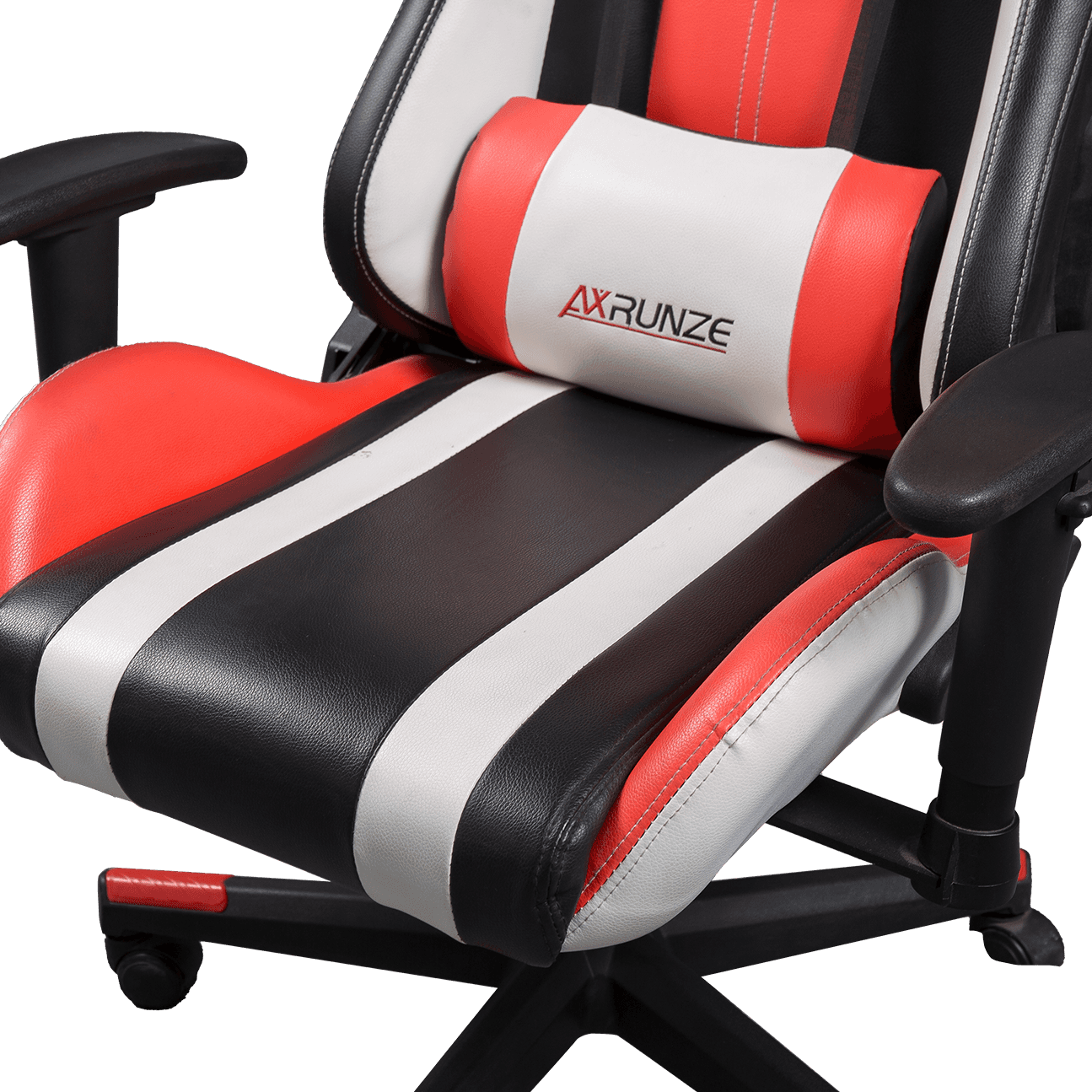 Silla ergonómica para juegos con logotipo personalizado de estilo automovilístico, silla para juegos ajustable con soporte de carga grande, almohada y soporte Lumbar details