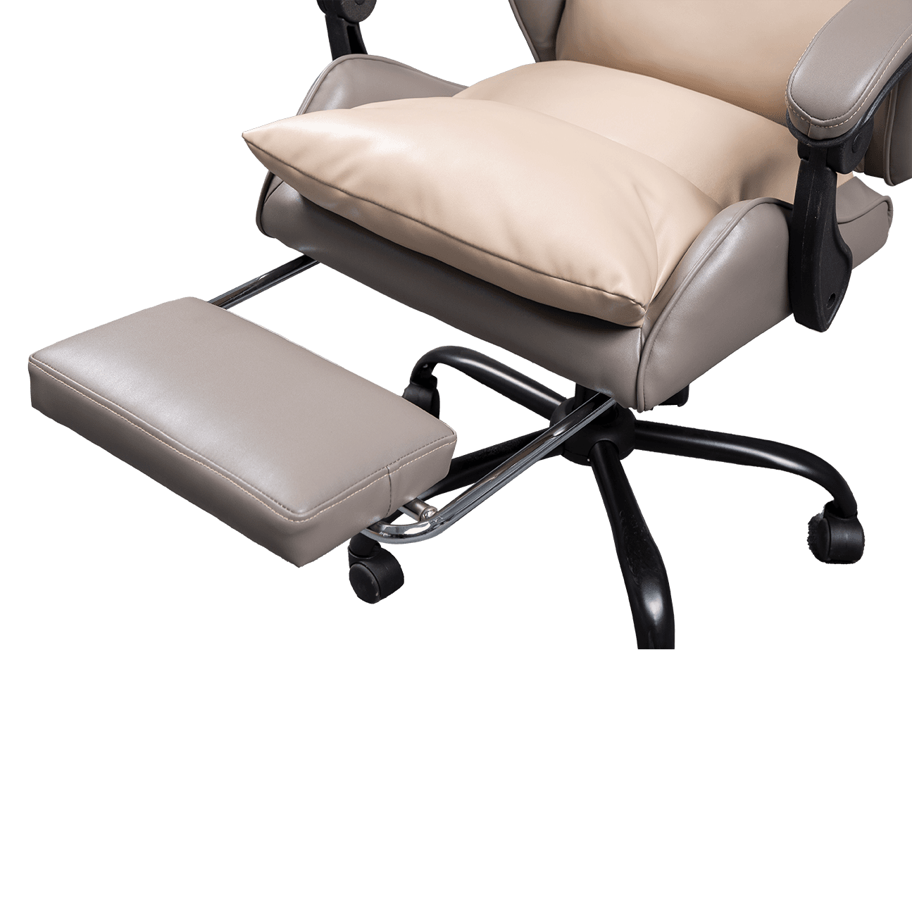 Silla de oficina ergonómica con respaldo ajustable, silla suave de diseño moderno con reposapiés para sala de estar y oficina details