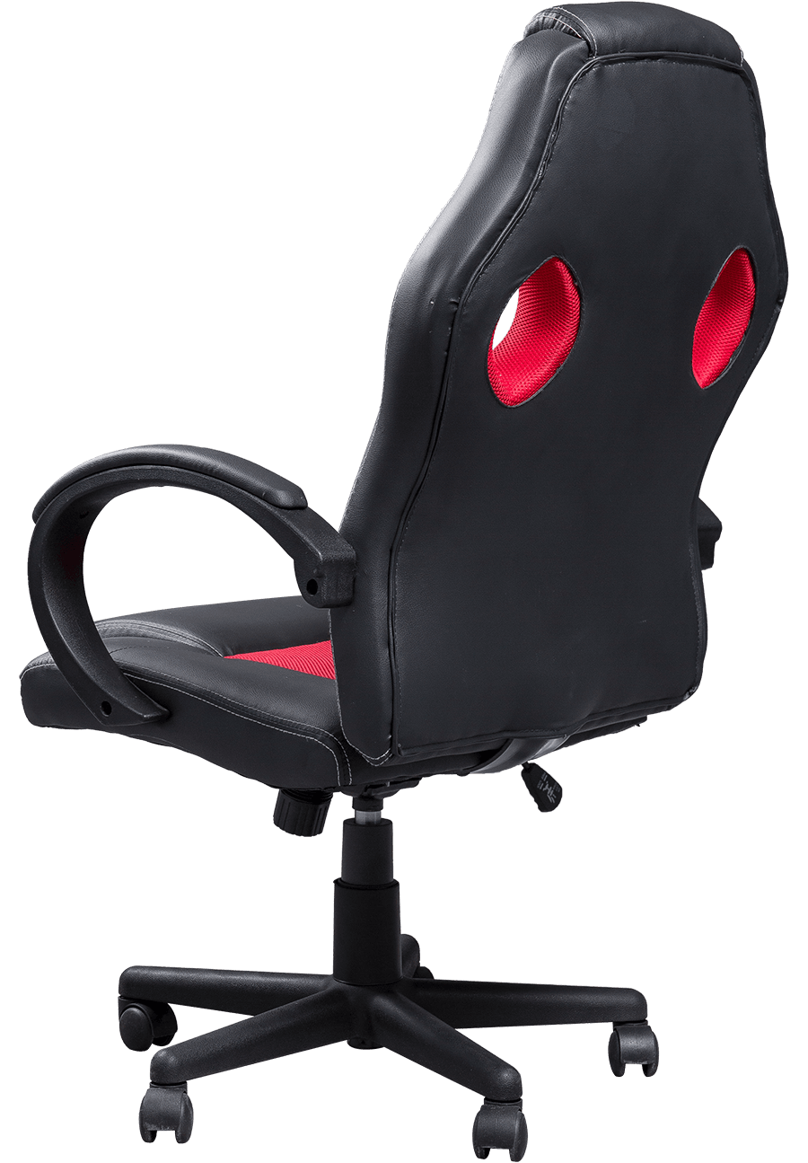 Silla para juegos de PC reclinable de malla de cuero PU giratoria ajustable con Espalda alta para oficina en casa details