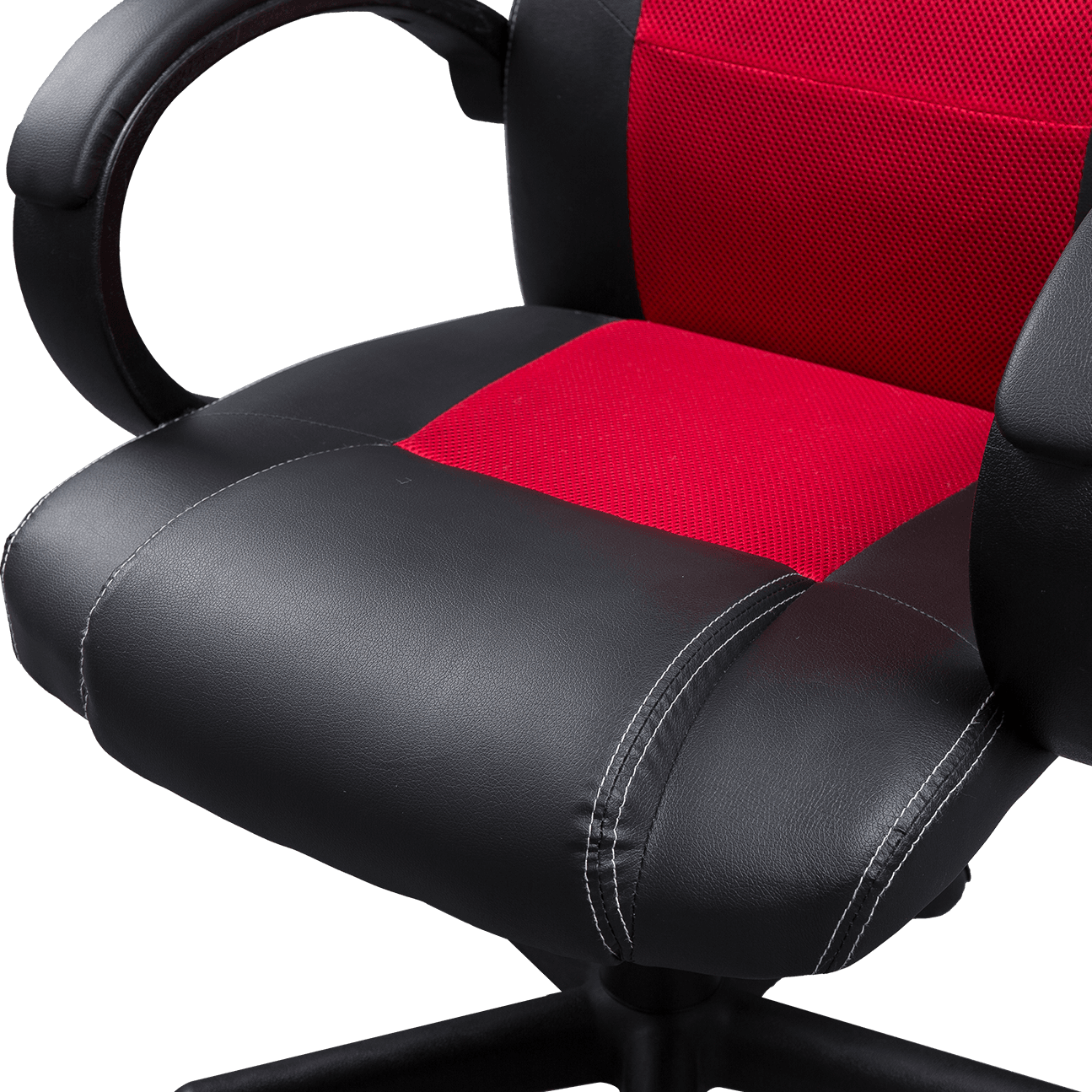 Silla para juegos de PC reclinable de malla de cuero PU giratoria ajustable con Espalda alta para oficina en casa details